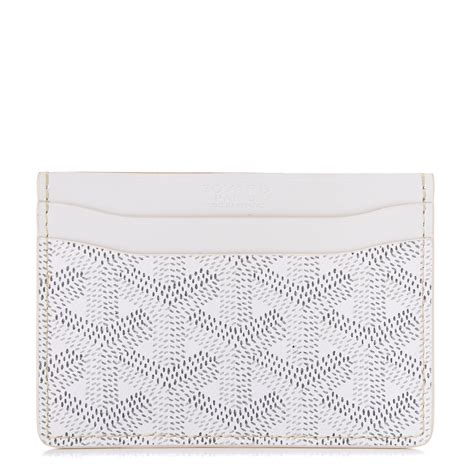 goyard white cardholder